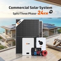 Système solaire résidentiel 24 kW avec batterie de secours 50 kWh pour toute la maison, modules de batterie 48 V 200 Ah montés au mur