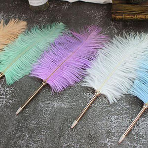 Pluma de avestruz antigua de alta calidad, pluma de pluma para firma de <span class=keywords><strong>boda</strong></span> - Product Image 6