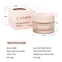 CANNI Gel UV PVC 2D/3D de 10g, Sin HEMA ni TPO, No Pegajoso, de Alta Calidad, Gel Funcional para Esculpir Uñas