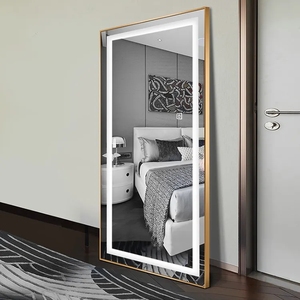Gran oferta, <span class=keywords><strong>espejo</strong></span> de suelo grande personalizado, <span class=keywords><strong>espejo</strong></span> rectangular de peluquería independiente, <span class=keywords><strong>espejo</strong></span> de cuerpo entero <span class=keywords><strong>con</strong></span> <span class=keywords><strong>luz</strong></span> LED - Product Image 1