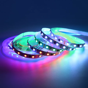 WS2812B 5V 60Leds/M Blanco Negro Cobre PCB Direccionable <span class=keywords><strong>SMD5050</strong></span> Pixel <span class=keywords><strong>RGB</strong></span> Tira de <span class=keywords><strong>LED</strong></span> con <span class=keywords><strong>IP20</strong></span> Control remoto para Club - Product Image 6