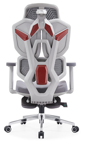 Bon prix <span class=keywords><strong>Chaise</strong></span> de jeu d'ordinateur <span class=keywords><strong>en</strong></span> <span class=keywords><strong>cuir</strong></span> de joueur personnalisé <span class=keywords><strong>Chaise</strong></span> de bureau de jeux ergonomique réglable <span class=keywords><strong>en</strong></span> maille <span class=keywords><strong>grise</strong></span> avec repose-pieds - Product Image 2