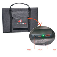 Chargeur solaire pliable 40W étanche avec matériau Oxford durable et fermeture éclair, sortie USB TYPE C 5V, DC18V AK AK-40W