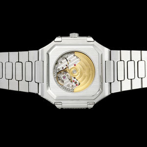 Montre de luxe en acier inoxydable GMT de 41mm pour homme avec mouvement mécanique automatique et étanche et bracelet en cuir de 22mm - Product Image 5