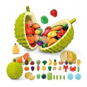 Juego de Cocina para Niños, Juguete de Comida, Juego de Imitación, Cortar Frutas y Verduras, Comida de Juguete, Aprendizaje Temprano, Juego de Roles, Plástico - Product Image 1