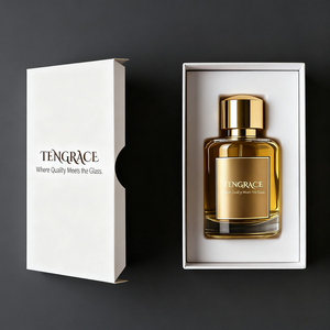 Botella de Perfume de Lujo Simple de 30 <span class=keywords><strong>ml</strong></span>, Botella de Perfume de Vidrio Cilíndrica Dorada de 100 <span class=keywords><strong>ml</strong></span>, Botellas de Perfume de 50 <span class=keywords><strong>ml</strong></span> - Product Image 2