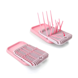 2021 new design multi-function collapsible baby bottle drying rack foldable cups dryer holder for baby bottles feeding supplies