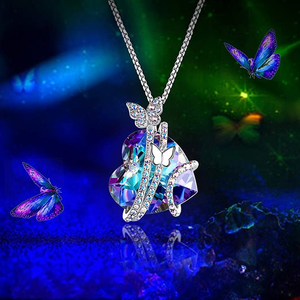 Collar de mariposa de amor de moda, exquisito colgante de corazón para mujer y niña, día de la madre, regalo de aniversario, joyería de San Valentín - Product Image 3