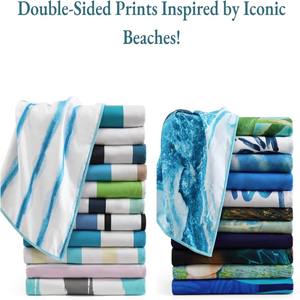 Handuk Pantai Cloudland Soft Bermotif Dua Sisi Grosir dengan Logo untuk Acara Promosi Handuk Pantai Custom - Product Image 4