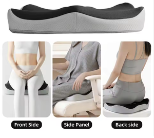 Coussin de siège ergonomique en mousse à mémoire de forme, base antidérapante avec ventilation creuse pour soulager les douleurs du coccyx, pour chaise de bureau ou de voiture - Product Image 2