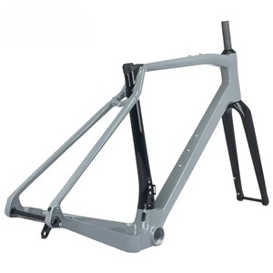 Cadre de vélo de course en fibre de carbone <span class=keywords><strong>700C</strong></span> pour Gravel et Cyclocross, avec freins à disque Flat Mount, Boîtier de pédalier T47 et Axe traversant 142*12mm - Product Image 5