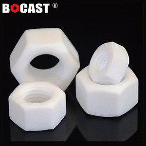 น็อตเทฟลอน PTFE โบคาสท์ ขนาด M3 ถึง M30 ทนความร้อนสูง ทนการกัดกร่อน รูปทรงหกเหลี่ยม สำหรับการเชื่อมต่อ - Product Image 1