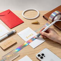 Kit de stylos à feuille d'or USB personnalisables, stylo à feuille d'or manuel DIY pour la création de cartes, la décoration de cadeaux avec 4 stylos à feuille d'or en cuivre