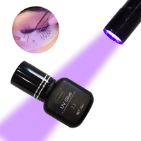 Colle pour extensions de cils UV LED, vente chaude, fabrication directe d'usine, OEM ODM, adaptée à l'eau, séchage rapide, colle liquide pour extensions de cils