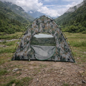 Durable <b>2</b> <b>Man</b> Summer <b>Tent</b> One Bedroom Fiberglass Poles >3000mm <b>Waterproofing</b> Portable Design for Outdoor Camping Survival - Product Image 5