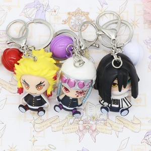 5-10CM Demoned <span class=keywords><strong>Slayer</strong></span>: Tanjirou Nezuko Zenitsu Inosuke <span class=keywords><strong>Anime</strong></span> PVC figura portachiavi Set collezione di giocattoli - Product Image 4