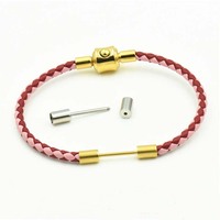 Rivets à colonne longs et fins en acier inoxydable, détachables, à double goujon, à vis, pour la connexion de bracelets en corde DIY