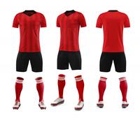 Uniforme d'arbitre de football - Ensemble de maillot d'arbitre de football à manches courtes avec poches à velcro 100% polyester respirant