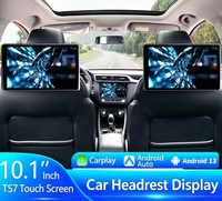 Moniteur d'appuie-tête IPS 10,1 pouces compatible Carplay et Android Auto, système de divertissement arrière pour voiture, lecteur MP5, écran HD