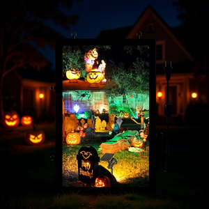 24 X 36 Black LED <b>Poster</b> <b>Frame</b> Aluminum Backlighting Light Box Halloween Lights Outdoor Display Sign 110V 2700K Warm White - Product Image 2