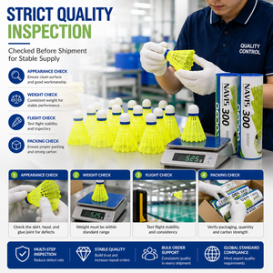 Professional Nylon Shuttle <strong>Badminton</strong> 3pcs Tube - Extra Durable Synthetic Shuttlecocks with Real Cork Base for Intensive Play - Product Image 6
