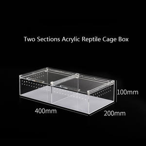 Istiflenebilir kristal akrilik Modern katı plastik tepsi sürüngen örümcek böcek kertenkele kurbağa bukalemun için evcil hayvan kafesi teraryum - Product Image 5