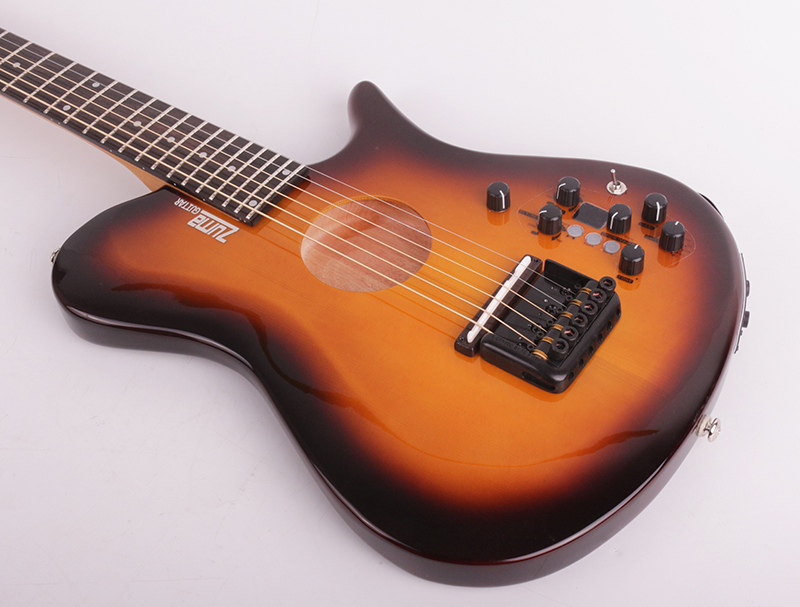 Zuma Headless Travel Guitar Built-In Drum Machine Effects Silent