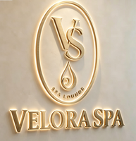 Letrero Metálico 3D Dorado Impermeable con Retroiluminación LED, Letras Personalizadas para Pared, Letrero Comercial para Spa, Salón de Masajes, Tablero con Logotipo