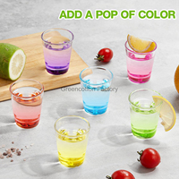 Verre à shot personnalisé avec logo, couleur néon, pour bar, restaurant, fête à domicile, verre à shot multicolore pour whisky