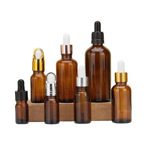 Flacon compte-gouttes en verre plaqué or argent 5ml 10ml 15ml 20ml 30ml 50ml 100ml Flacon d'huile essentielle en verre doré - Product Image 3