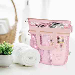 Portable Shower Handbag, Transparent Mesh Makeup <b>Bag</b>, Storage <b>Bag</b>, Travel Wash <b>Bag</b>, Mesh <b>Beach</b> <b>Bag</b> - Product Image 2