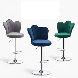 Commerciale mobili sgabelli da bar moderno sedie per bar bancone bar in pelle sedia per locale notturno di velluto filato sedia