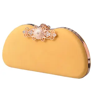 High Quality Custom Women's Luxury Box-Shaped Clutch PU Leather Bags with Diamond Rhinestone and Shoulder Wedding Makeup Purse