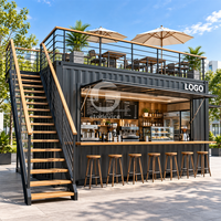Conteneur de restaurant préfabriqué de 20 pieds, très demandé en Chine, transformé en cuisine extérieure avec équipement complet pour burgers