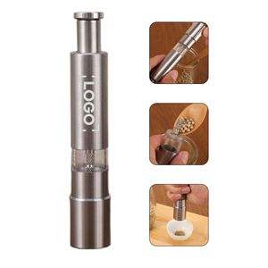 Molinillo Manual de Acero Inoxidable y Bambú para Especias y Salsas, con Logotipo Personalizado, Utensilio de Cocina, Salero, Vajilla Promocional - Product Image 1