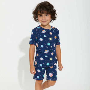 Enfants Pyjamas À Manches Courtes En Bambou Bio D'été Enfants Pj Pyjamas Pour Enfants Garçon Chemises Et Shorts Ensemble Vêtements De Nuit Personnalisés - Product Image 2