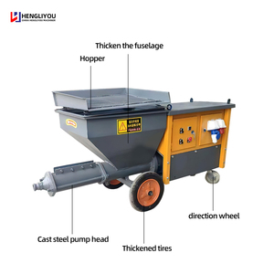 Machine à projeter du mortier électrique 4KW 7.5KW 9KW, pompe à plâtre et ciment portable pour la construction - Product Image 4