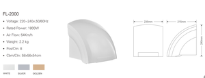 Fl-2000 1800w Automatic Sensor High Speed Abs <b>Wall</b> Mounted Hand Dryer for Home Use Commercial Hotel Application Fl--2000 Sensor - Product Image 5