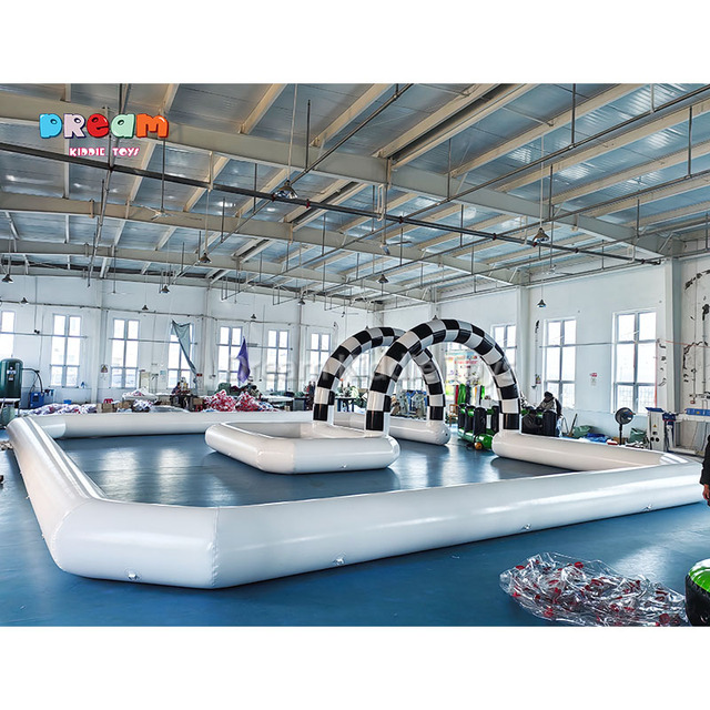 Factory Customized Inflatable Race Track White and Black air Track Outdoor