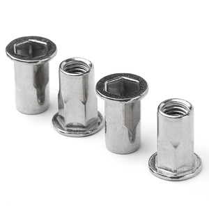 Bengu <b>Rivet</b> <b>Nut</b> M2 M3 M4 M5 304 Stainless Steel Flat Head Semi-Hexagonal Through Hole Grade A A2-70 - Product Image 4
