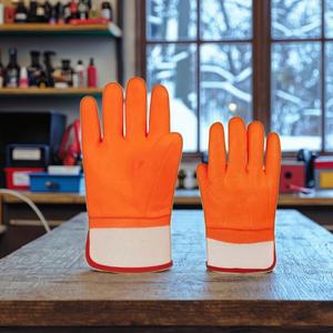 Guantes de Seguridad de Invierno Cálidos y Resistentes a Bajas Temperaturas, con Forro de Algodón y Recubrimiento de PVC, Personalizables y al Por Mayor Directo de Fábrica - Product Image 1