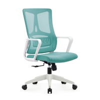 Chaise de bureau ergonomique moderne JOHOOFURNITURE en PP, hauteur réglable, dossier haut, cadre blanc, coussin épais confortable, directement de l'usine