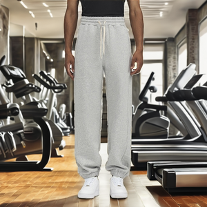 Vente en gros fabricant – Pantalon de jogging sportif pour homme, 100 % coton, mi-lourd, brodé, taille élastique, haute qualité, coupe oversize, couleur unie - Product Image 2