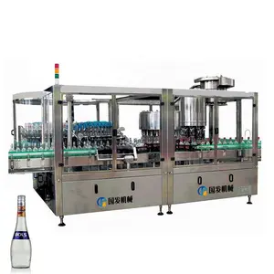 3 in 1 filler wine filling 18heads washer rinser capping machine glass bottle desktop auto automatic bottle filling machine