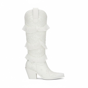 <span class=keywords><strong>Stivali</strong></span> <span class=keywords><strong>Alti</strong></span> al Ginocchio WETKISS con Tacco Grosso, Stile Western Sexy Loretta, <span class=keywords><strong>Stivali</strong></span> da Cowgirl Bianchi con Strass, <span class=keywords><strong>Stivali</strong></span> da Sposa per Matrimonio - Product Image 1