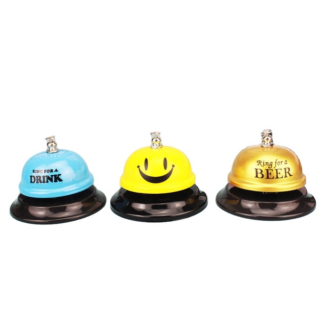 Factory Sale 7.5cm 8.5cm Colorful Metal Call Bell for Restaurant