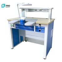 Banc de travail de laboratoire dentaire à double poste avec extraction de poussière intégrée, table de travail pour technicien dentaire