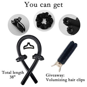 Hete Verkoop Hitteloze Krultang Hoofdband Zachte Slaap Haarrollers Set Satijngolf Haarkrultang Met Volumenterende Haarclip - Product Image 2