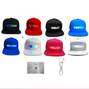 หมวก LED แสดงข้อความ ควบคุมผ่านแอพ ชาร์จ USB หมวกแก๊ป Snapback แสดงข้อความแบบตั้งโปรแกรมได้ - Product Image 6