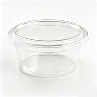 Boîte alimentaire ronde en plastique PET transparent sur mesure avec procédé de thermoformage et logo personnalisé pour l'emballage de salades de fruits et légumes